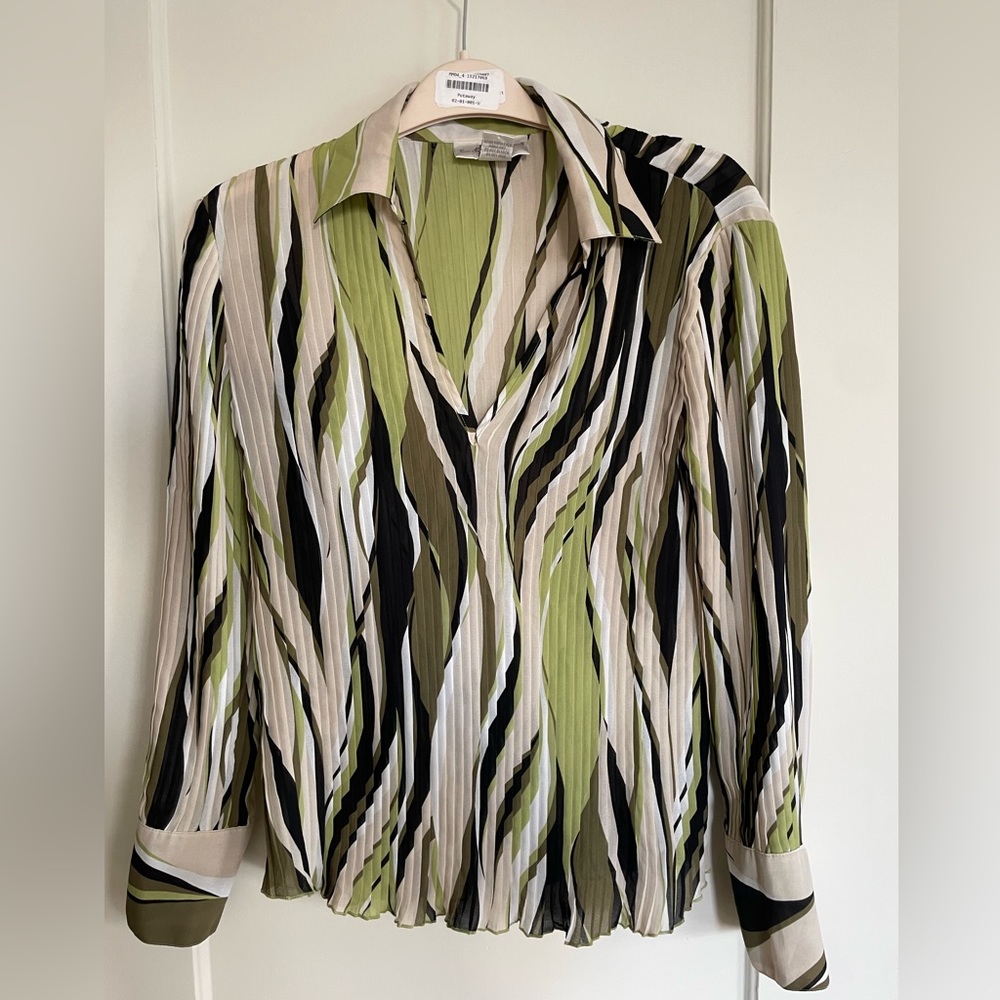 VINTAGE y2k pleated blouse